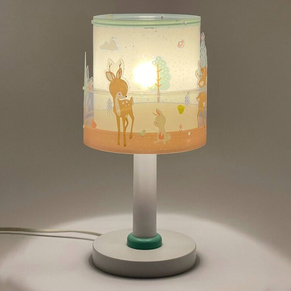 Dalber Lampa stołowa Loving Deer, biały / opal, pokój dziecięcy, tworzywo sztuczne