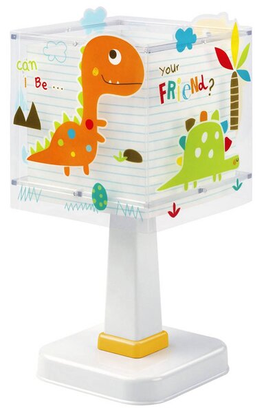 Dalber Lampa stołowa Dinos, biały / opal, pokój dziecięcy, tworzywo sztuczne