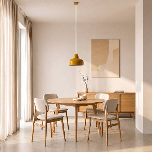 Lampa wisząca Mille ALDEX, możliwość ściemniania, żółty / pomarańczowy, salon / jadalnia, metal, industrialny