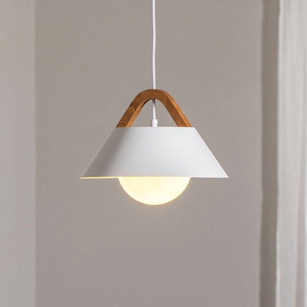 Lampa wisząca Funda Luminex, możliwość ściemniania, biały / opal, salon / jadalnia, metal, nowoczesny