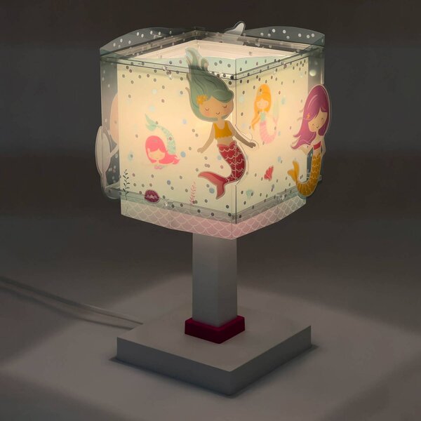 Dalber Lampa stołowa Mermaids, niebieski, pokój dziecięcy, tworzywo sztuczne