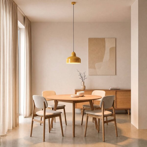 Lampa wisząca Mille ALDEX, możliwość ściemniania, żółty / pomarańczowy, salon / jadalnia, metal, industrialny