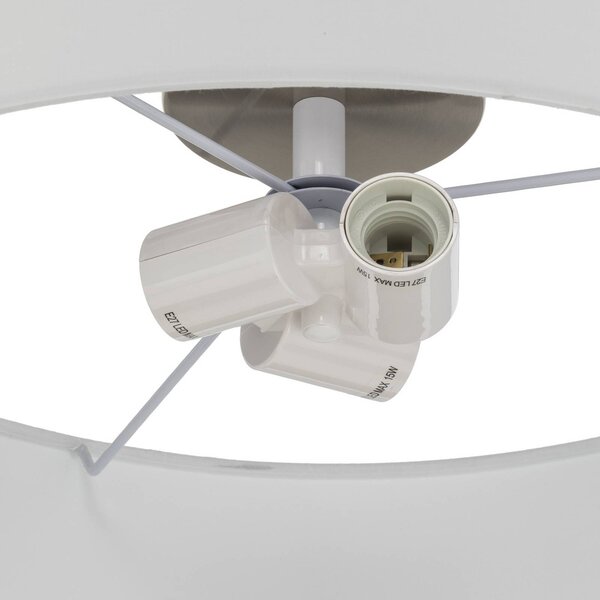 Lampa sufitowa Sebatin Lindby, możliwość ściemniania, kremowy / amber, sypialnia, tkanina / materiał / jedwab, nowoczesny