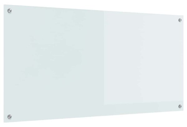 Panel kuchenny Biały 120 x 60 cm szkło hartowane
