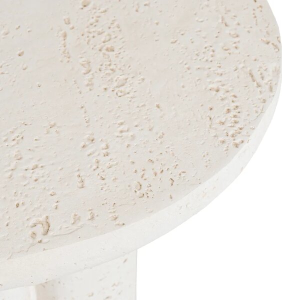 Stolik Kawowy BROK 46 cm Krem/Beż Nowoczesny