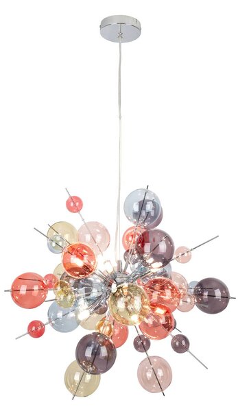 Näve Lampa wisząca szklana Explosion, możliwość ściemniania, multikolor, salon / jadalnia, szkło
