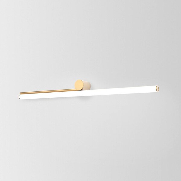 MARSET Kinkiet designerski Ambrosia A 90, możliwość ściemniania, mosiężny / złoty, salon / jadalnia, aluminium, design