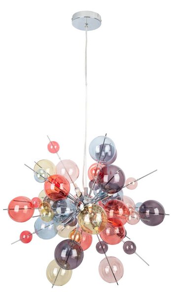 Näve Lampa wisząca szklana Explosion, możliwość ściemniania, multikolor, salon / jadalnia, szkło