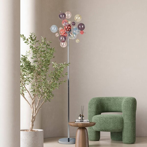 Näve Lampa stojąca Explosion, multikolor, salon / jadalnia, szkło