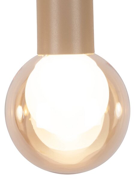 Näve Lampa wisząca szklana Donika, możliwość ściemniania, kremowy / amber, salon / jadalnia, szkło