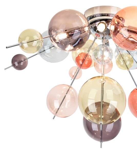 Näve Lampa sufitowa Explosion, możliwość ściemniania, multikolor, salon / jadalnia, szkło