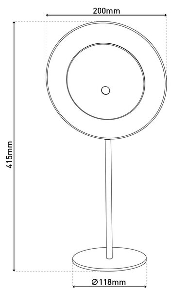 Näve Lampa stołowa LED Solan, możliwość ściemniania, czarny, salon / jadalnia, metal, nowoczesny