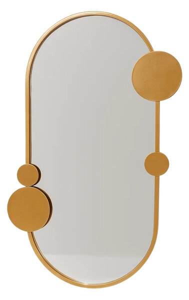 Lustro ścienne SAANA z geometrycznymi zdobieniami, 50 x 76 cm