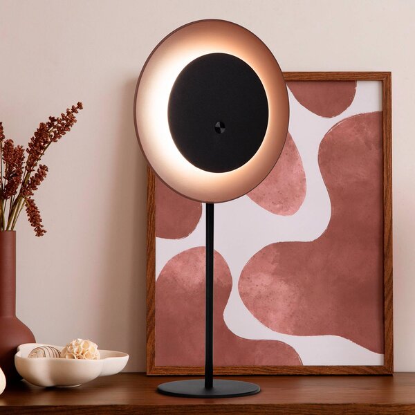 Näve Lampa stołowa LED Solan, możliwość ściemniania, czarny, salon / jadalnia, metal, nowoczesny