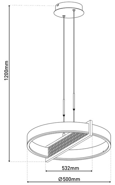 Näve Lampa wisząca Yvaris, możliwość ściemniania, aluminiowy / szary / cynkowy, salon / jadalnia, metal, nowoczesny