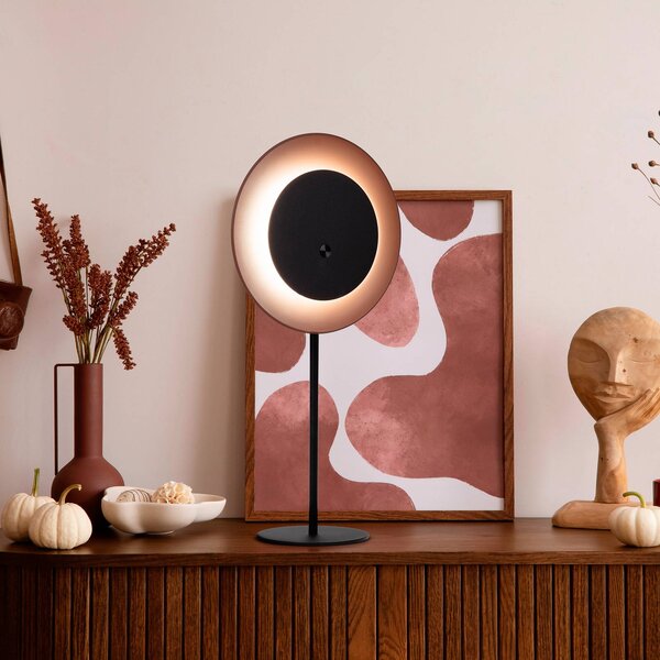 Näve Lampa stołowa LED Solan, możliwość ściemniania, czarny, salon / jadalnia, metal, nowoczesny