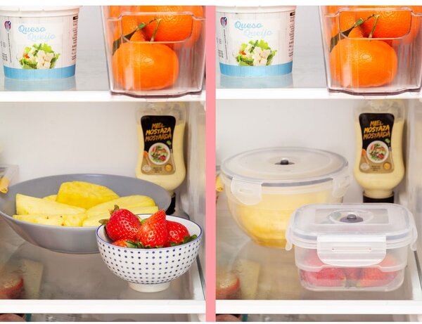 Zestaw 3 pojemników próżniowych na żywność z pompką Compactor Food Saver
