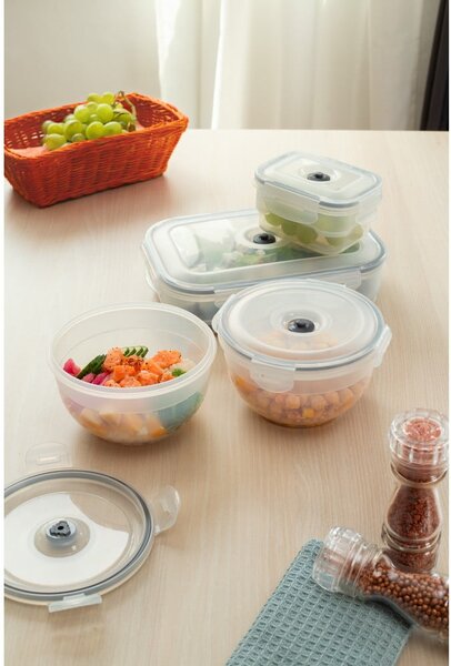 Zestaw 3 pojemników próżniowych na żywność z pompką Compactor Food Saver