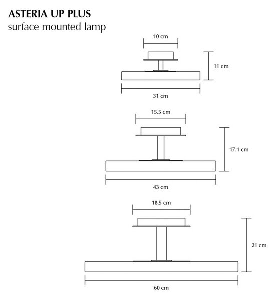 UMAGE Lampa sufitowa designerska Asteria UP PLUS, możliwość ściemniania, czarny, salon / jadalnia, metal, design