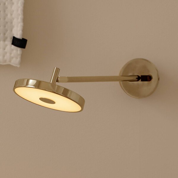 UMAGE Kinkiet designerski Asteria LONG HW, możliwość ściemniania, mosiężny / złoty, salon / jadalnia, metal, design
