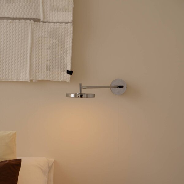 UMAGE Kinkiet designerski Asteria LONG HW, możliwość ściemniania, aluminiowy / szary / cynkowy, salon / jadalnia, metal, design