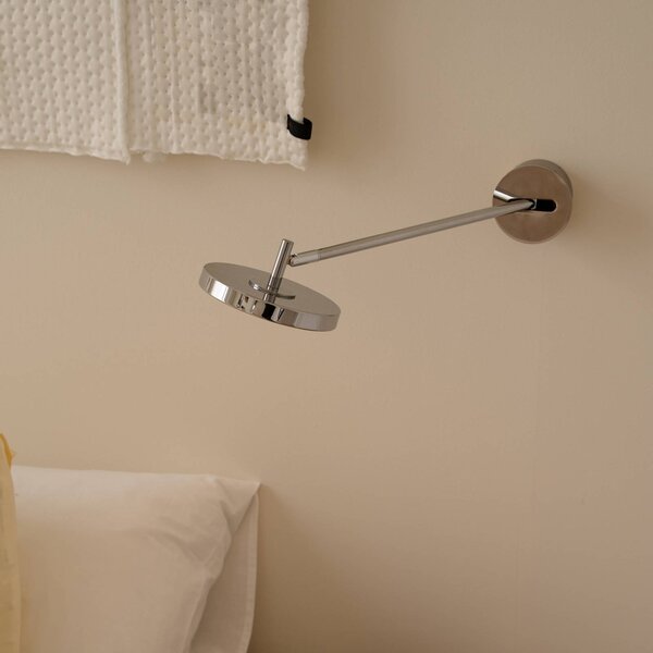 UMAGE Kinkiet designerski Asteria LONG HW, możliwość ściemniania, aluminiowy / szary / cynkowy, salon / jadalnia, metal, design