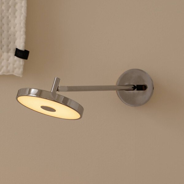UMAGE Kinkiet designerski Asteria LONG HW, możliwość ściemniania, aluminiowy / szary / cynkowy, salon / jadalnia, metal, design