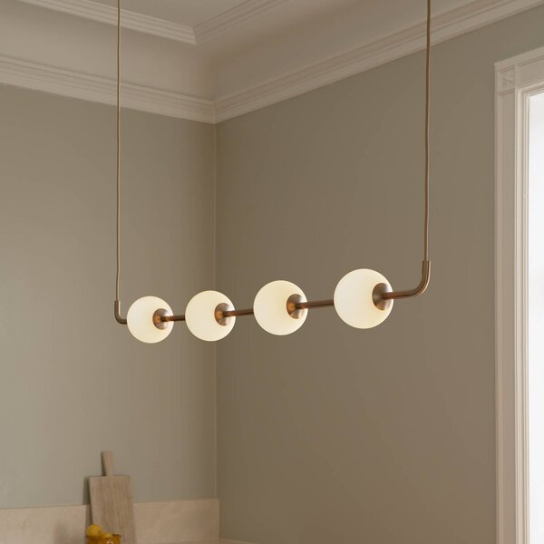 UMAGE Lampa wisząca designerska Audrey, możliwość ściemniania, mosiężny / złoty, salon / jadalnia, metal, design
