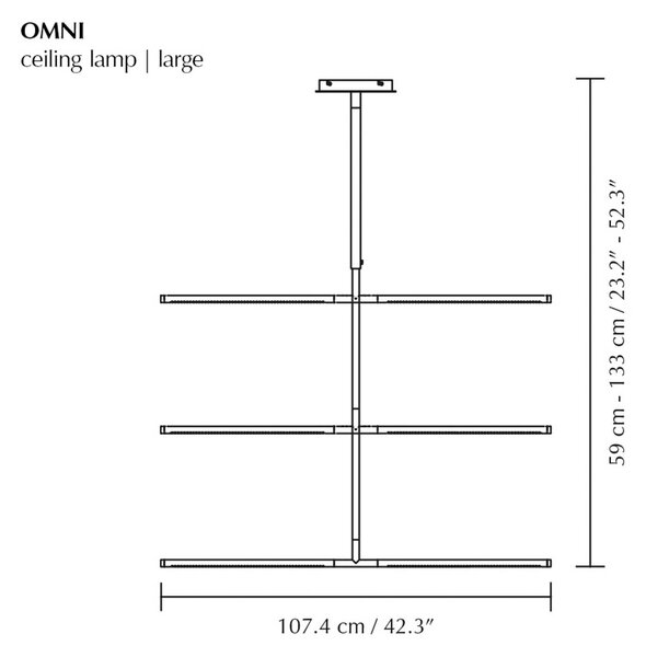 UMAGE Lampa wisząca designerska Omni, możliwość ściemniania, mosiężny / złoty, salon / jadalnia, aluminium, design