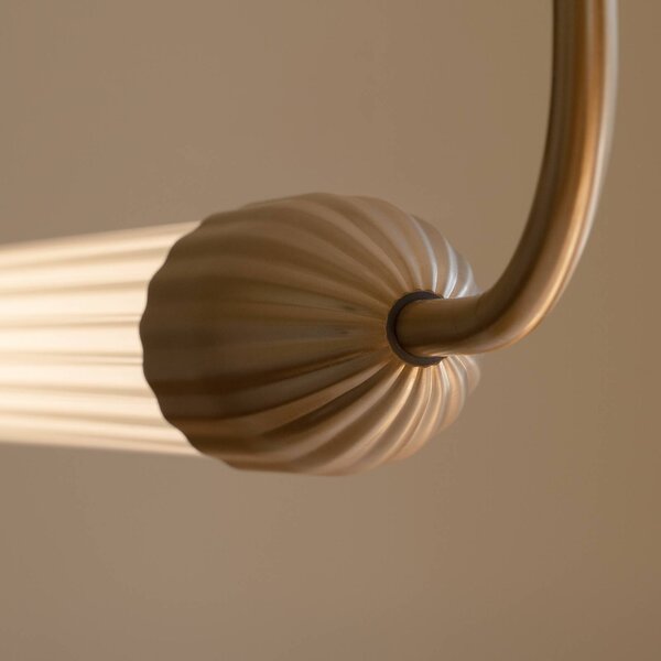 UMAGE Lampa wisząca designerska LEMON SQUEEZE LINEAR, możliwość ściemniania, mosiężny / złoty, salon / jadalnia, metal, design