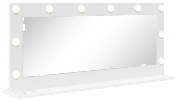 Lustro toaletowe Prostokątny Z lustrem Biały 100 x 45 x 18 cm