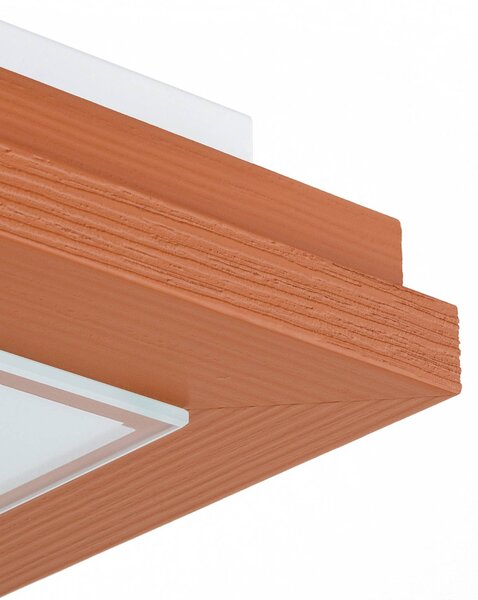 Lampa sufitowa Tally Argon, terracotta, przedpokój, drewno