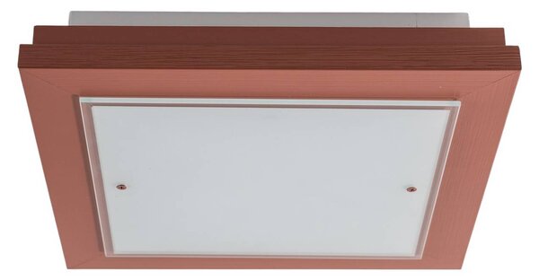 Lampa sufitowa Tally Argon, terracotta, przedpokój, drewno