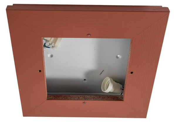 Lampa sufitowa Tally Argon, terracotta, przedpokój, drewno