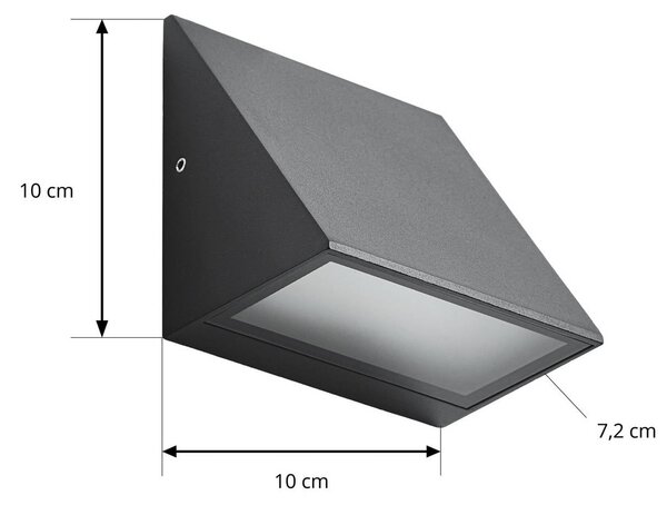 Kinkiet zewnętrzny LED Triava Lindby, czarny, aluminium, nowoczesny