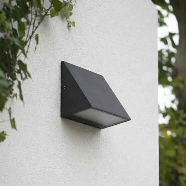 Kinkiet zewnętrzny LED Triava Lindby, czarny, aluminium, nowoczesny