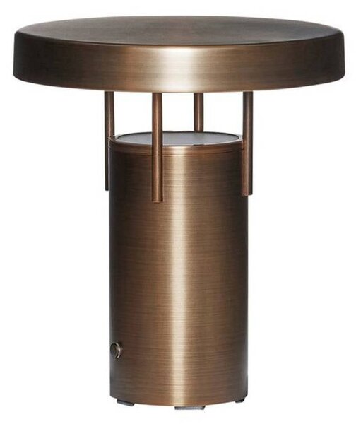 Hübsch Ładna lampa stołowa LED BringMe Mini, mosiężna, 20 cm możliwość ściemniania, mosiężny / złoty, metal, nowoczesny