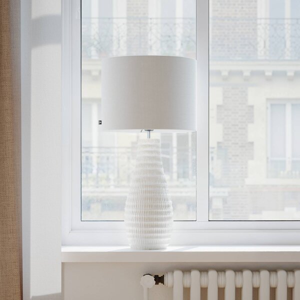 By Rydéns Lampa stołowa Bartha, kremowy / amber, salon / jadalnia, ceramika