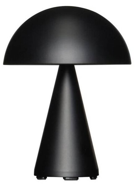 Hübsch Ładna lampa stołowa LED Mush, czarna matowa, wysokość 20 cm możliwość ściemniania, czarny, metal, nowoczesny