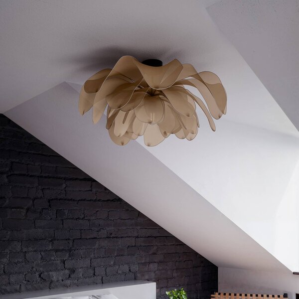 By Rydéns Lampa sufitowa designerska Lou Lou, możliwość ściemniania, kremowy / amber, przedpokój, tkanina / materiał / jedwab, design