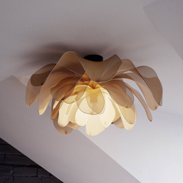 By Rydéns Lampa sufitowa designerska Lou Lou, możliwość ściemniania, kremowy / amber, przedpokój, tkanina / materiał / jedwab, design
