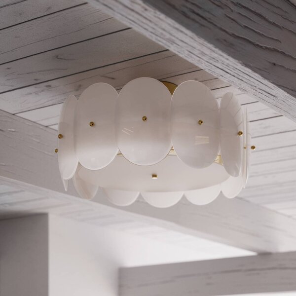 By Rydéns Lampa sufitowa designerska Omlott, możliwość ściemniania, biały / opal, salon / jadalnia, szkło, design
