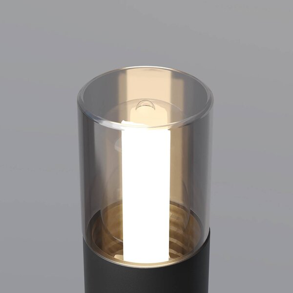 Maytoni Lampa z grotem ziemnym GLIDE, grafitowa, wysokość 37 cm, IP54, G9 GLIDE, czarny, aluminium, nowoczesny