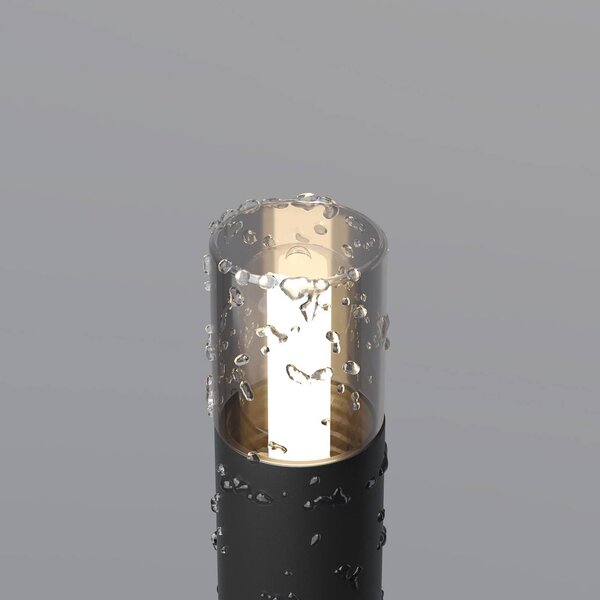 Maytoni Lampa z grotem ziemnym GLIDE, grafitowa, wysokość 37 cm, IP54, G9 GLIDE, czarny, aluminium, nowoczesny