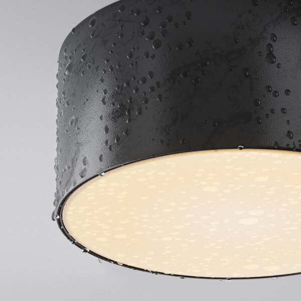Maytoni Lampa sufitowa zewnętrzna LED Zon, czarna, Ø 12 cm, 3000 K metal Zon, czarny, aluminium, nowoczesny