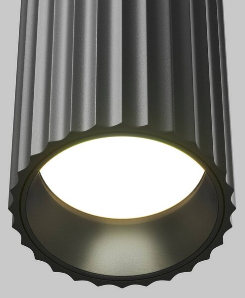 Maytoni Lampa wisząca Calipso, możliwość ściemniania, czarny, salon / jadalnia, aluminium, nowoczesny