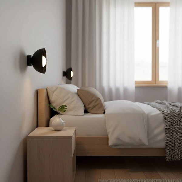 Kinkiet Bibi K1 EMIBIG LIGHTING, możliwość ściemniania, czarny, salon / jadalnia, szkło, nowoczesny