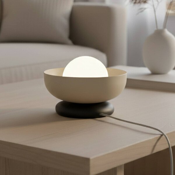 Lampa stołowa Ozzy LN1 EMIBIG LIGHTING, kremowy / amber, salon / jadalnia, metal, nowoczesny
