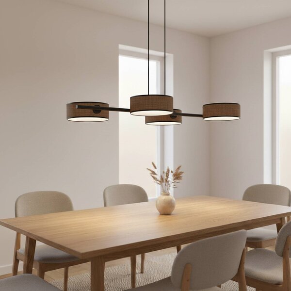 Lampa wisząca Drumz 4 EMIBIG LIGHTING, możliwość ściemniania, brązowy / rdzawy, salon / jadalnia, metal, nowoczesny