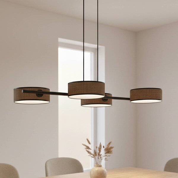 Lampa wisząca Drumz 4 EMIBIG LIGHTING, możliwość ściemniania, brązowy / rdzawy, salon / jadalnia, metal, nowoczesny